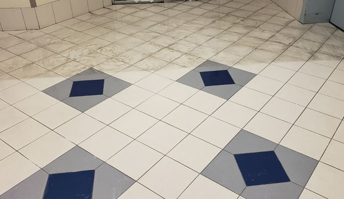 dusty tiles and grout