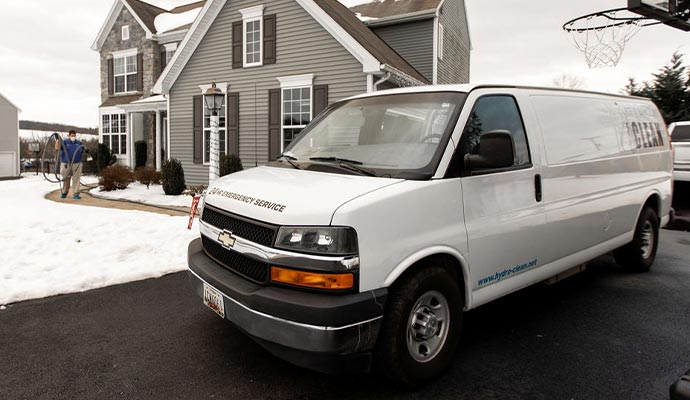 Hydro-clean's service van