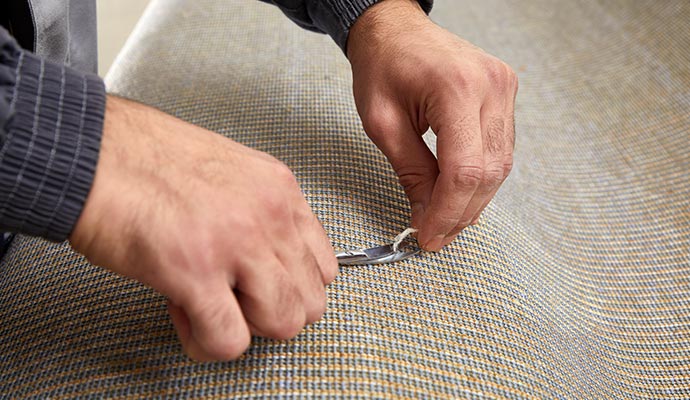 Professional repairing carpet