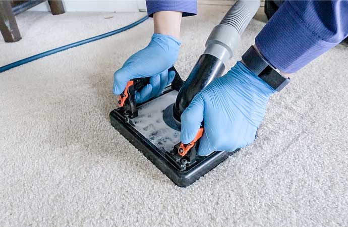 Carpet stain removal for airport