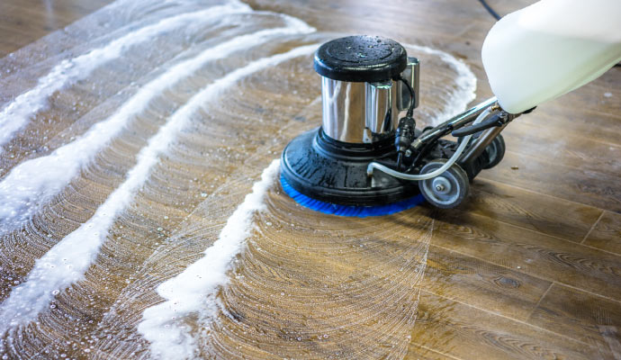 Wood floor cleaning