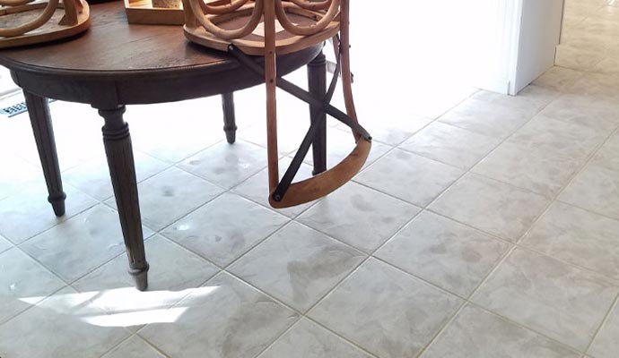 clean floor after grout sealing